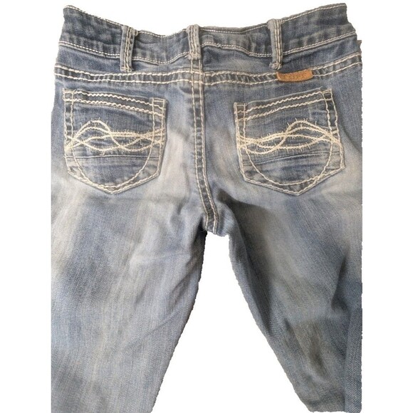 Cowgirl Tuff Jeans Don't Fence Me In Pearls Womens 27/31 Medium Wash Blue Denim - Picture 4 of 11